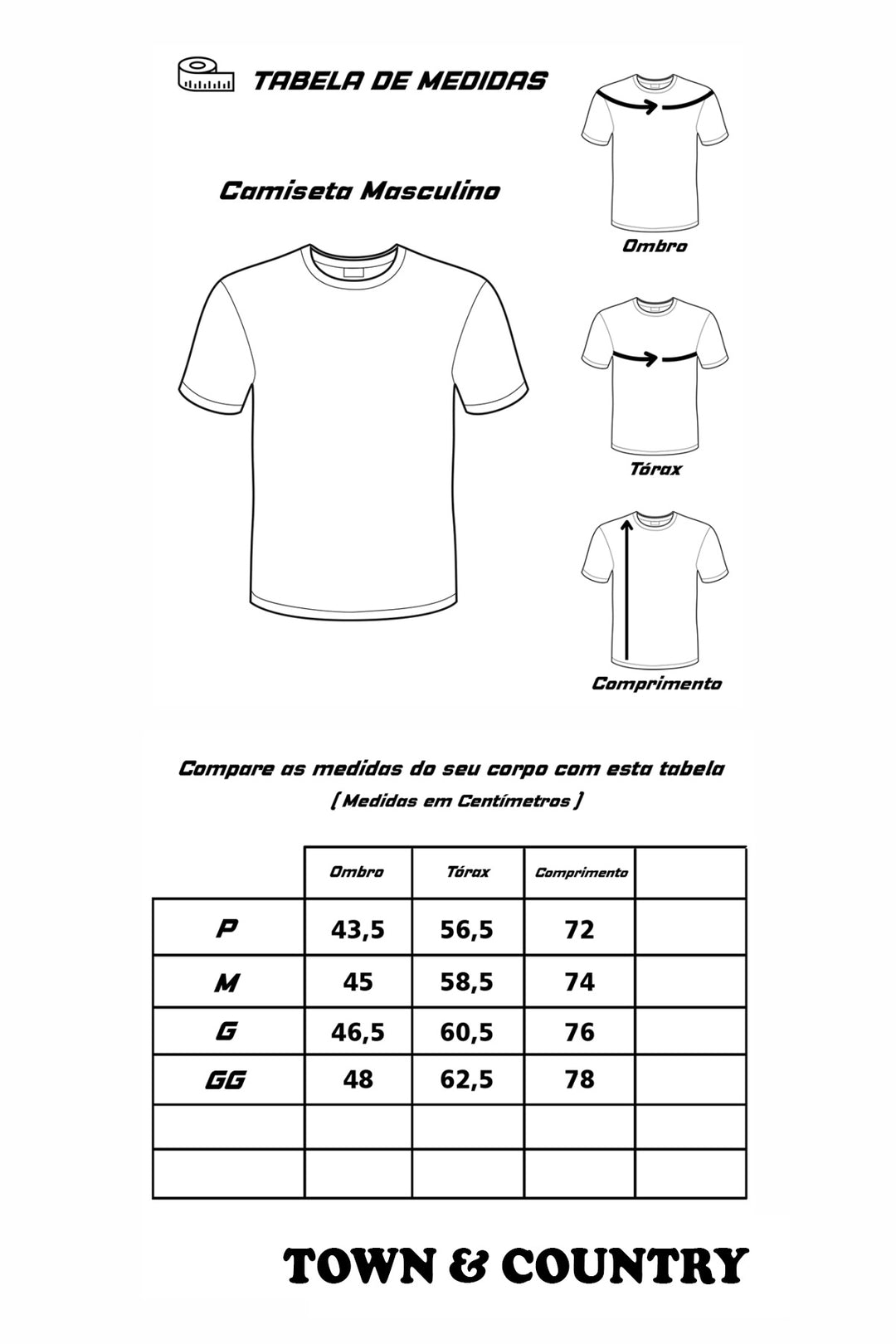 CAMISETA MASCULINA TOWN & COUNTRY VEGAS