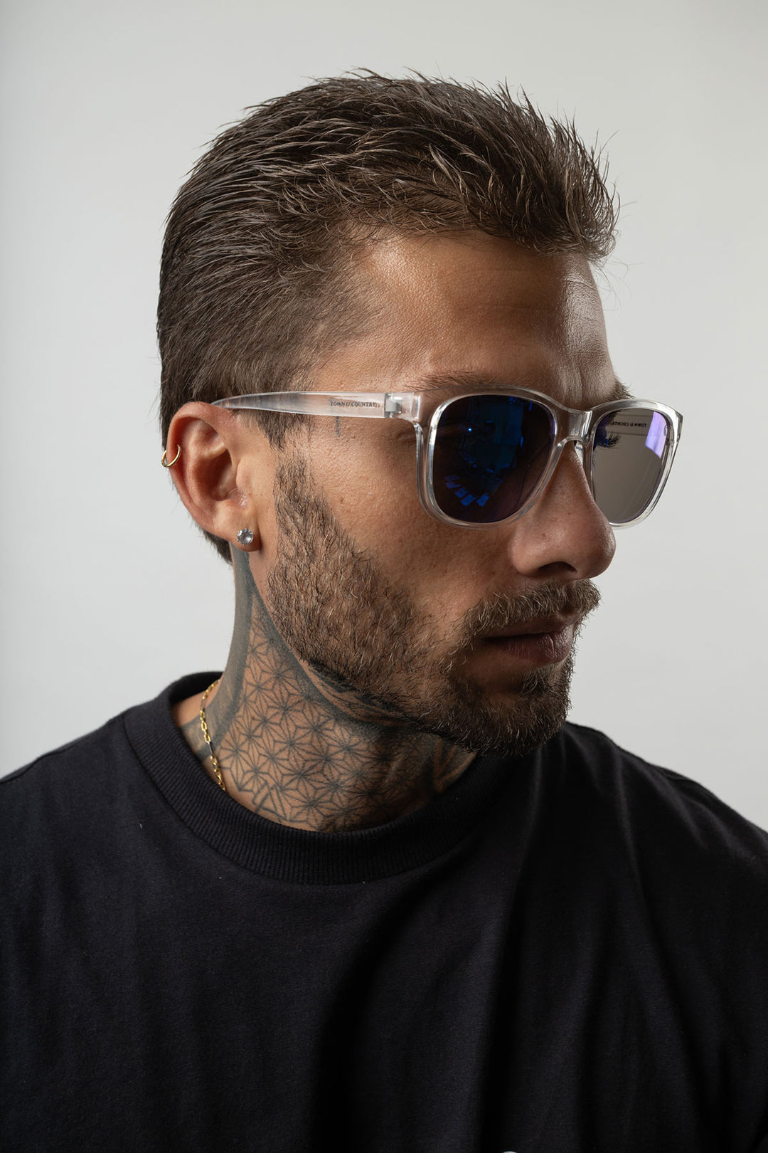 OCULOS DE SOL QUADRADO TRANSPARENTE TOWN & COUNTRY