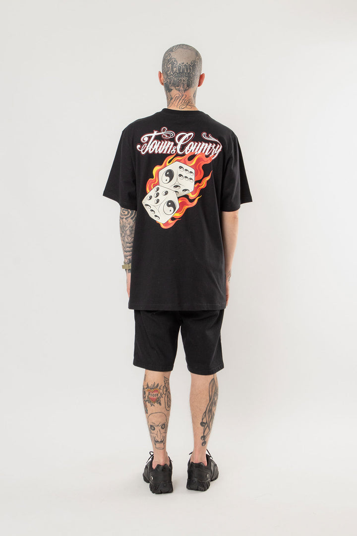 CAMISETA SKATE DICE ON FIRE TOWN & COUNTRY