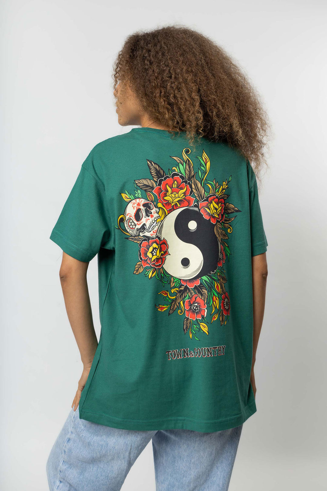 CAMISETA OVERSIZED FEM SKULL HARMONY TOWN & COUNTRY