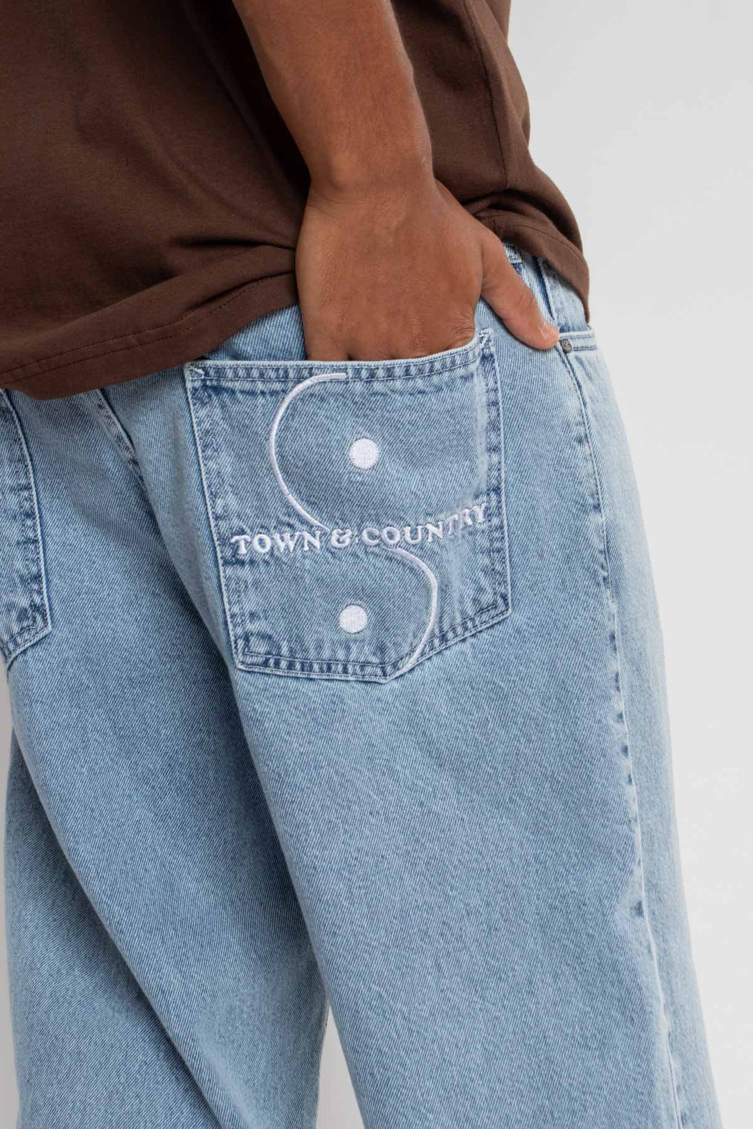 CALCA JEANS OVERSIZED LOOSE FIT MASCULINA TOWN & COUNTRY