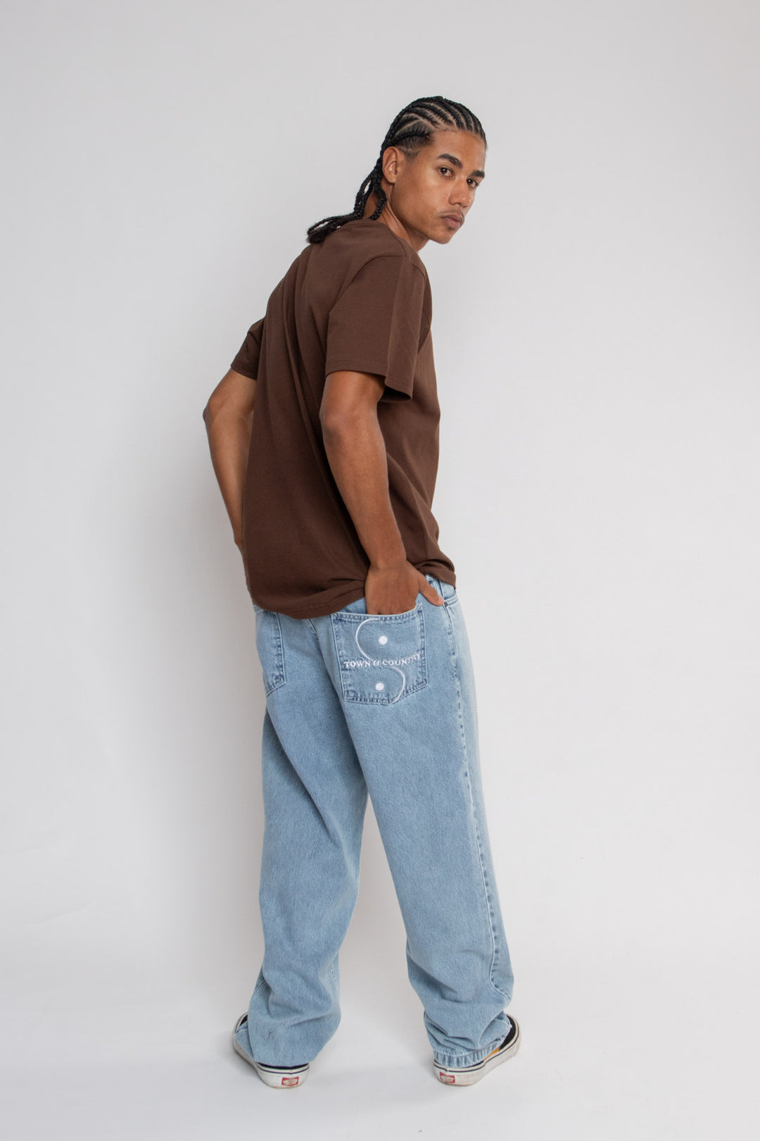 CALCA JEANS OVERSIZED LOOSE FIT MASCULINA TOWN & COUNTRY