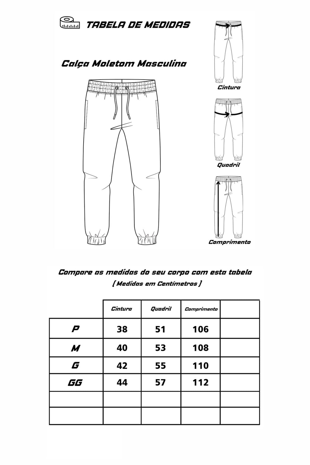 CALCA MOLETOM JOGGER BASIC TOWN & COUNTRY