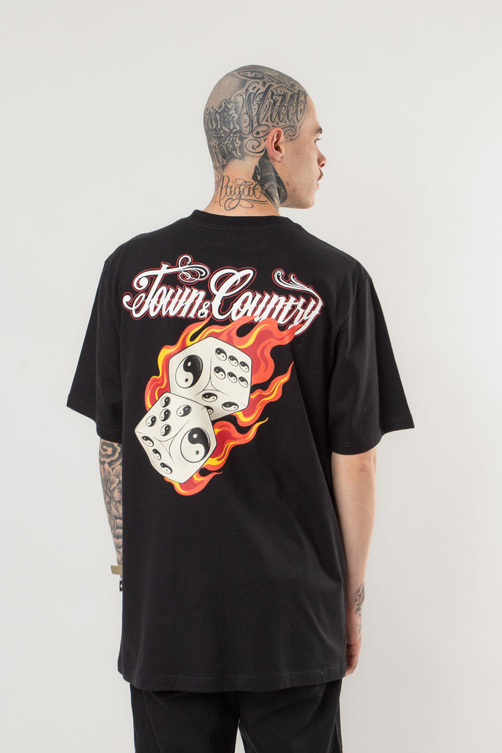 CAMISETA SKATE DICE ON FIRE TOWN & COUNTRY