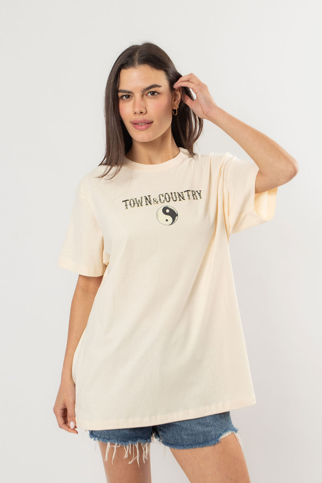 CAMISETA OVERSIZED FEM SKULL HARMONY TOWN & COUNTRY